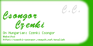 csongor czenki business card